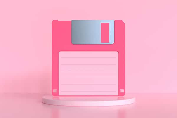 Foto: Pinkfarbene Diskette